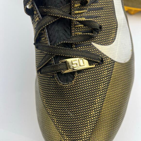 Nike Vapor Untouchable 2 LE Super Bowl Edition 50 Football Cleats Gold Size 14 - Picture 10 of 11